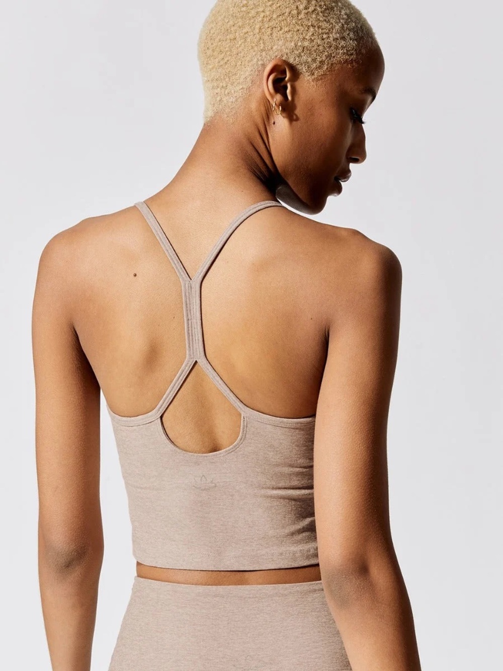 Beyond Yoga Spacedye Slim Racerback Cropped Tank Chai Medium